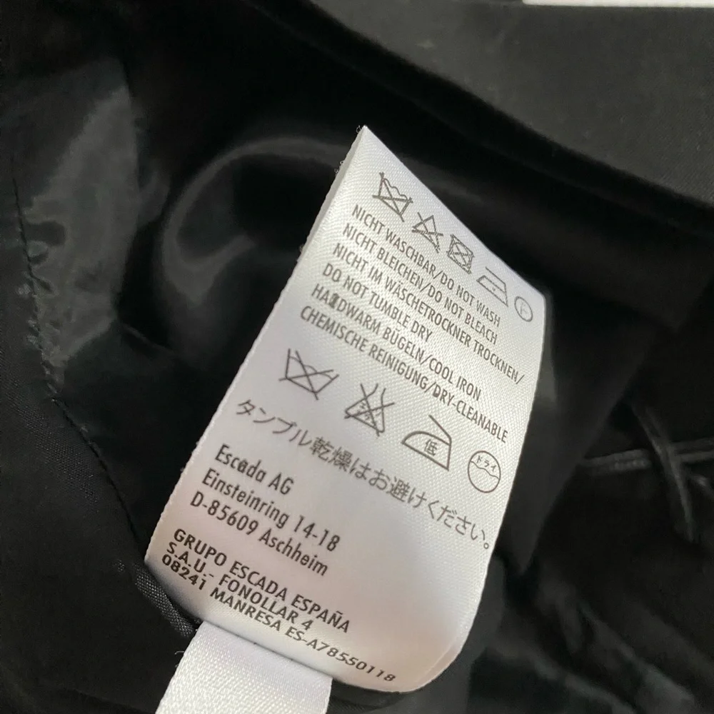 ESCADA Escada Skirt Black Pencil Cotton Skirt NWOT size Large size 44 - Picture 9 of 15